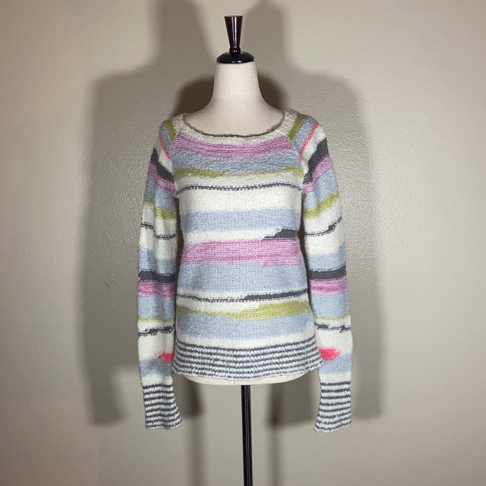 Free People colorful striped sweater